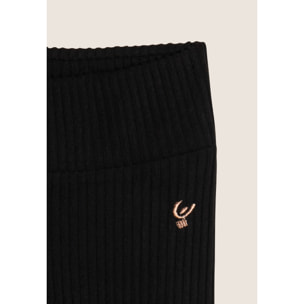 Leggings Bambina in viscosa a coste con ghette