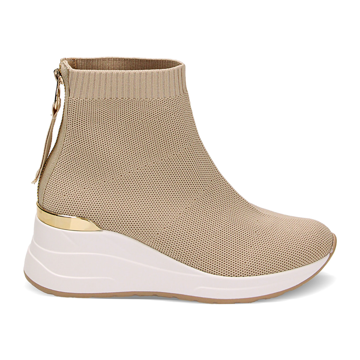 Slip on beige con zeppa