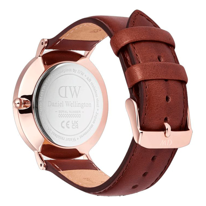 Reloj Daniel Wellington DW00100830 Hombre Analogico Cuarzo con Correa de Cuero