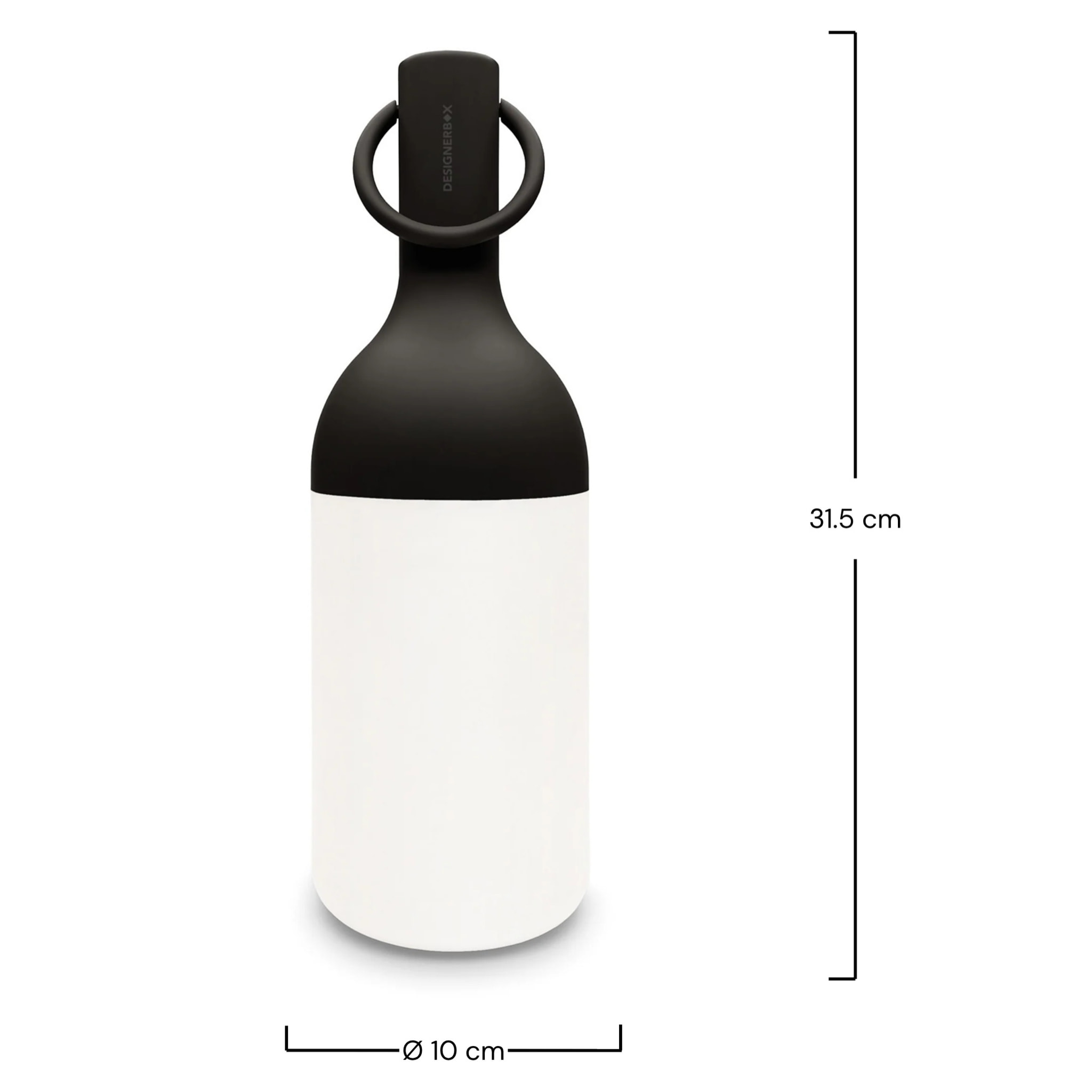 Lampe nomade en plastique noir - Elo