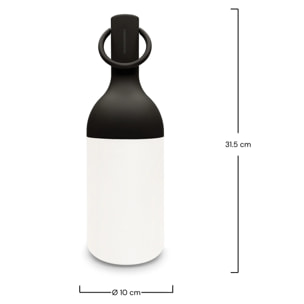 Lampe nomade en plastique noir - Elo