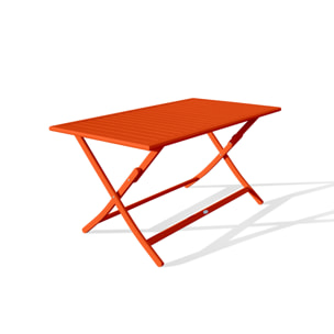 MARIUS - Table de jardin pliante en aluminium orange