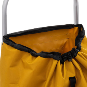 Chariot de course pliable 2 roues "Modern Color" jaune moutarde