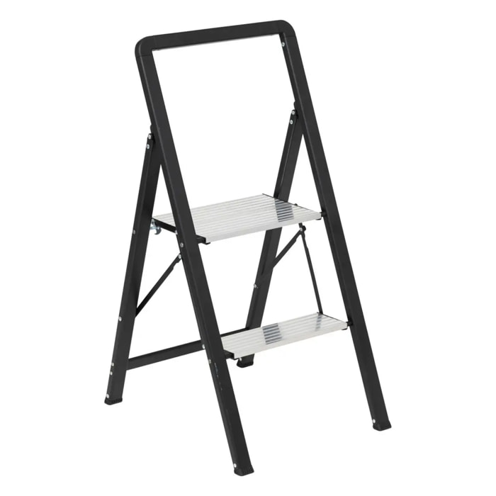 Marchepied en aluminium gris 2 marches H83cm