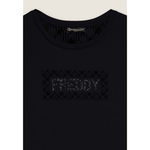T-shirt con logo e grafica geometrica