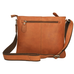 Borsa a tracolla uomo in vera pelle - Modello False - Casual - 28.0 x 24.0 x 4.0 cm