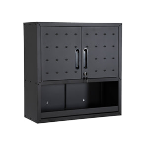 Meuble haut de rangement pour garage avec étagère