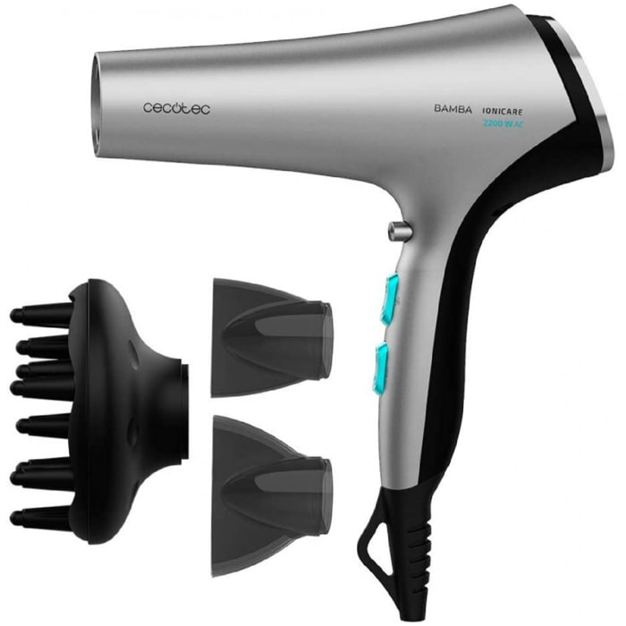 Cecotec Secador de pelo Bamba Ionicare 5320 Flashlook Black. Potencia 2200 W Ion