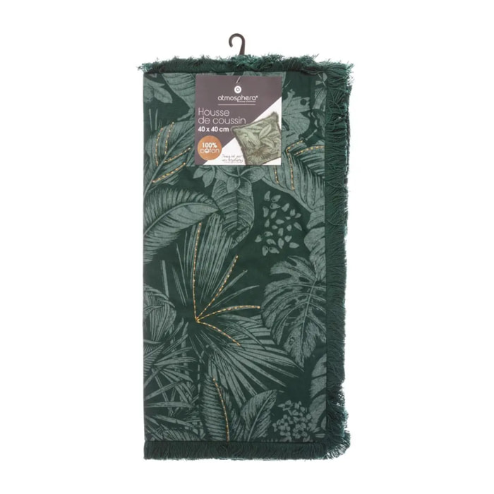 Housse de coussin imprimée "Jungle" - vert - 40x40 cm