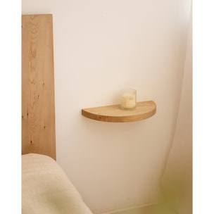 Table de chevet flottante en bois massif ton chêne moyen 3x40cm Hauteur: 3.2 Longueur: 40 Largeur: 19.5