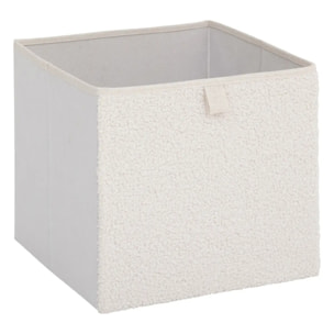 Boîte de rangement "Mix  n  Modul" bouclette blanc 31x31cm