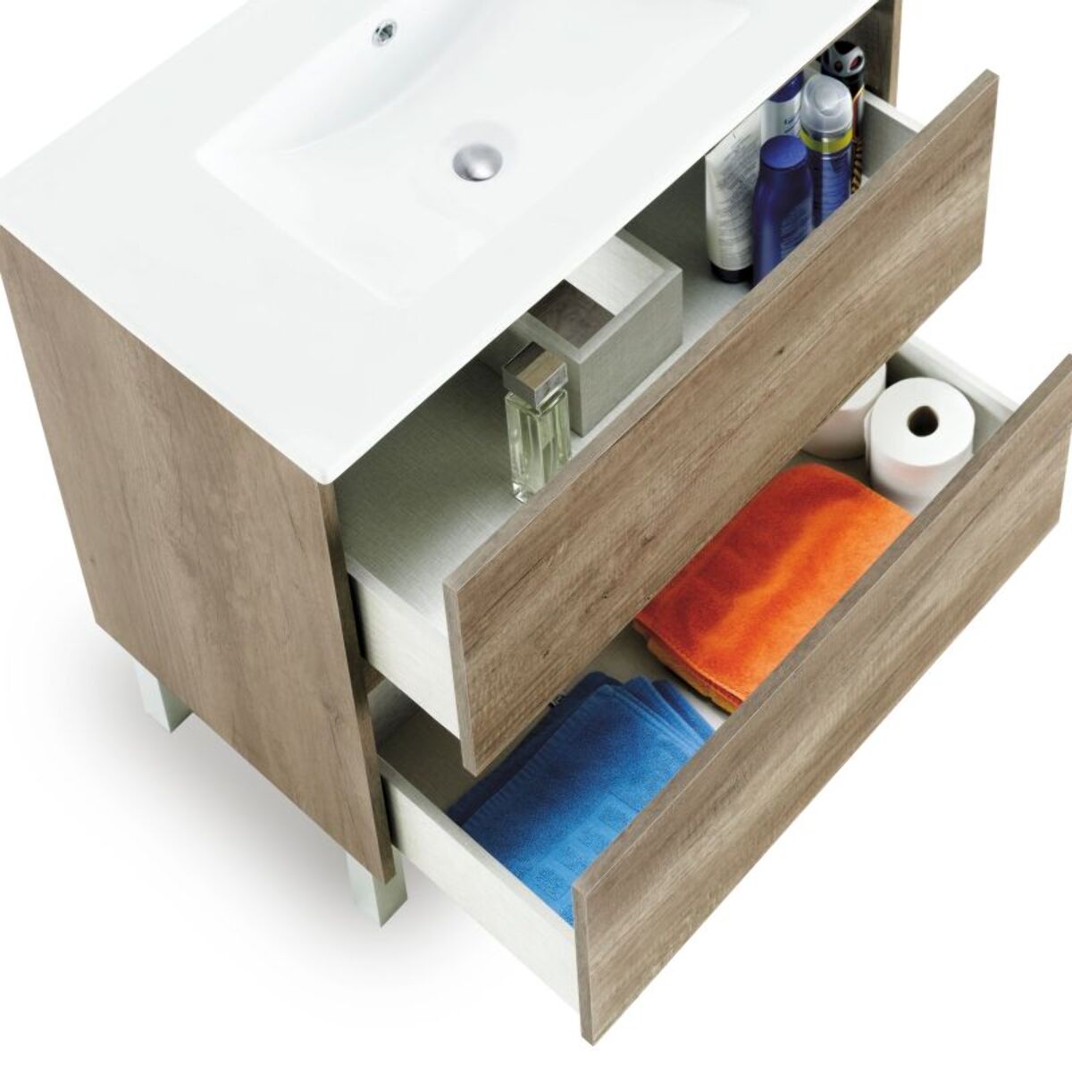 Mueble de baño con espejo Thai 2 cajones Nordik
