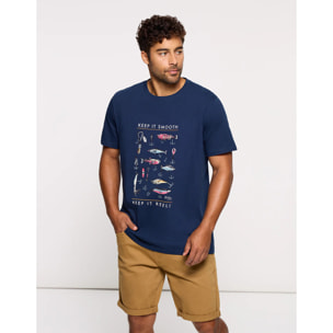 Camiseta Manga Corta Azul Marino - Nichols