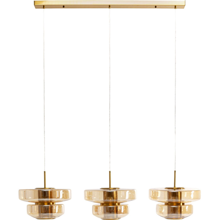 Suspension Arcadia 125cm ambrée Kare Design