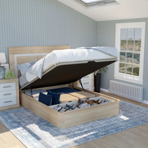 Canapé con zapatero 135x190 cm en roble Luxury Plus 3D Roble