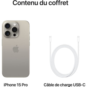 Smartphone APPLE iPhone 15 Pro Max Titane Naturel 256Go