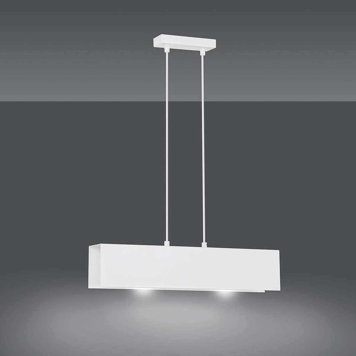 Lampada a sospensione GENTOR in acciaio bianco opaco