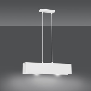 Lampada a sospensione GENTOR in acciaio bianco opaco