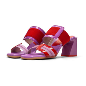 Sandalia Destalonada Mallorca Violet rojo 6,5 cm