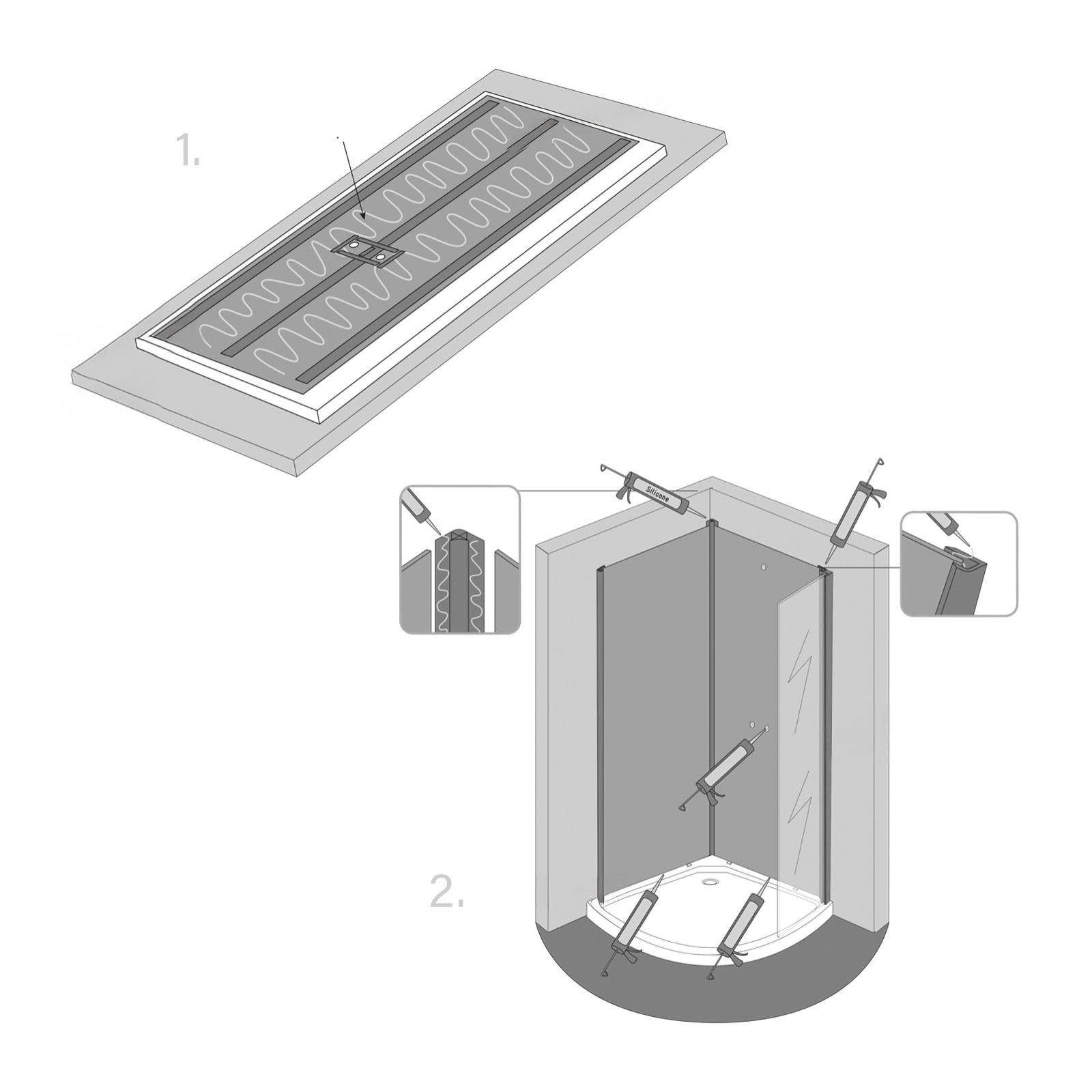 Pack de 3 Panneaux Muraux Aluminium Blanc 80x210 cm avec Profilés Noirs - WALL'IT
