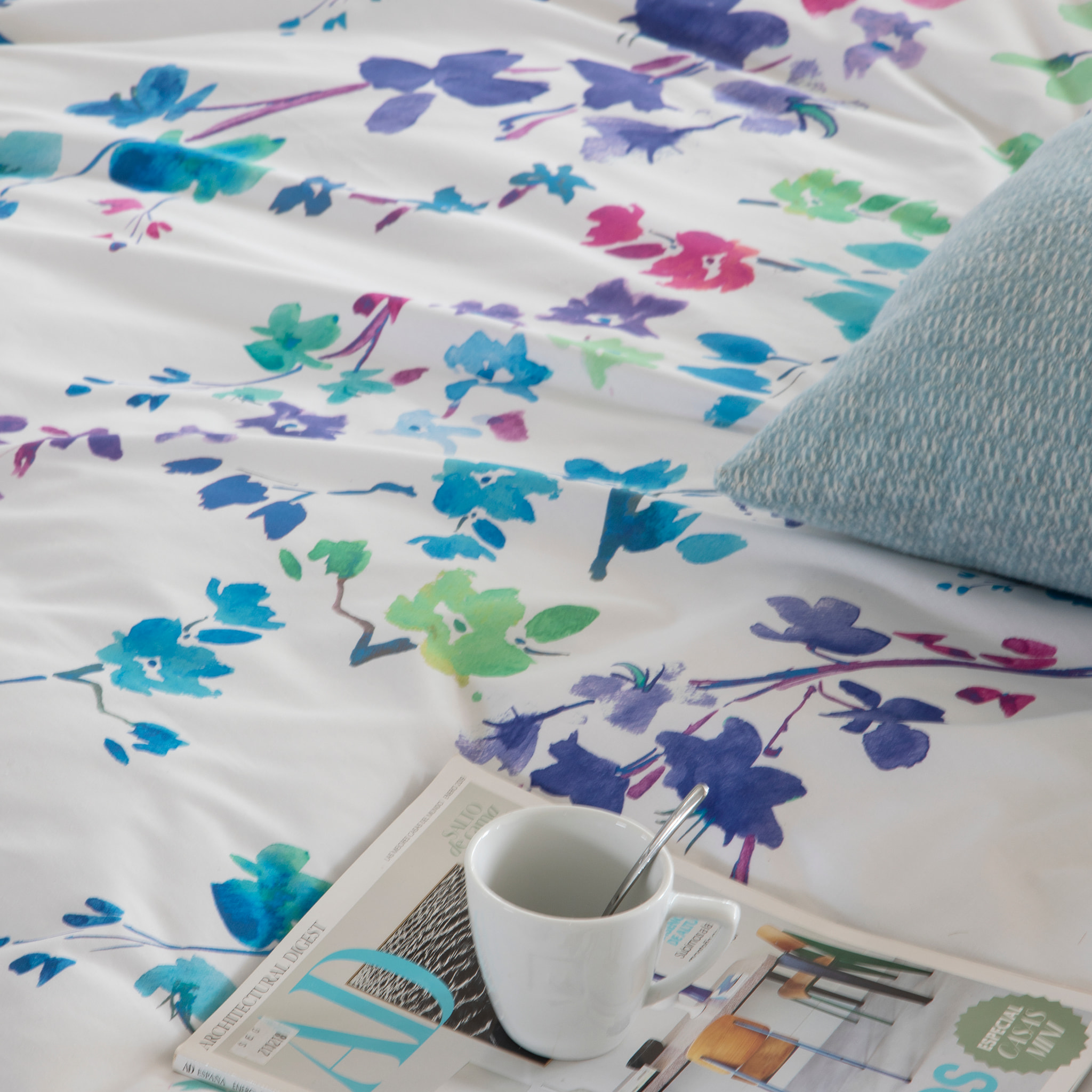 Funda nórdica 100% algodón 200 hilos Haku Blue