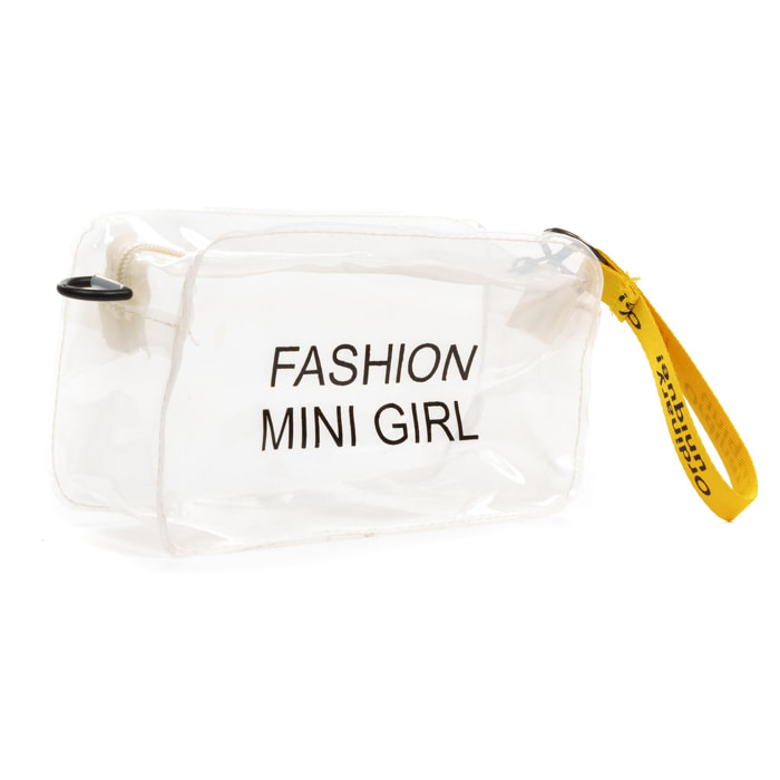 Zenevredo bolso de hombro mini, de PVC transparente.