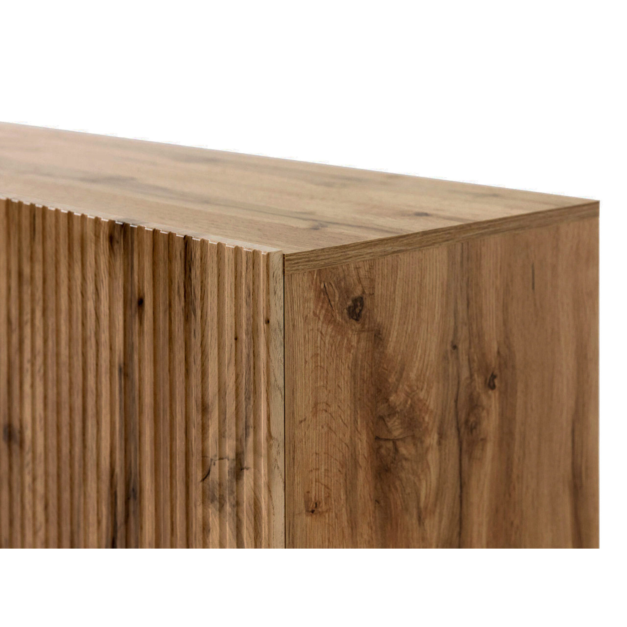Come - buffet bas - effet bois - 2 portes, 1 tiroir et 1 niche - 150 cm - Bois