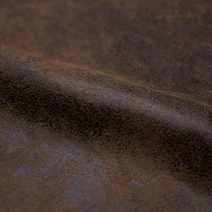 Lot de 2 chaises en microfibre marron effet vieilli - Malrik