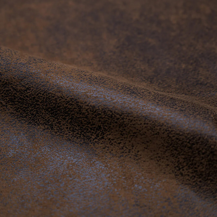 Lot de 2 chaises en microfibre marron effet vieilli - Malrik