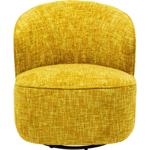 Fauteuil pivotant Ellie jaune Kare Design
