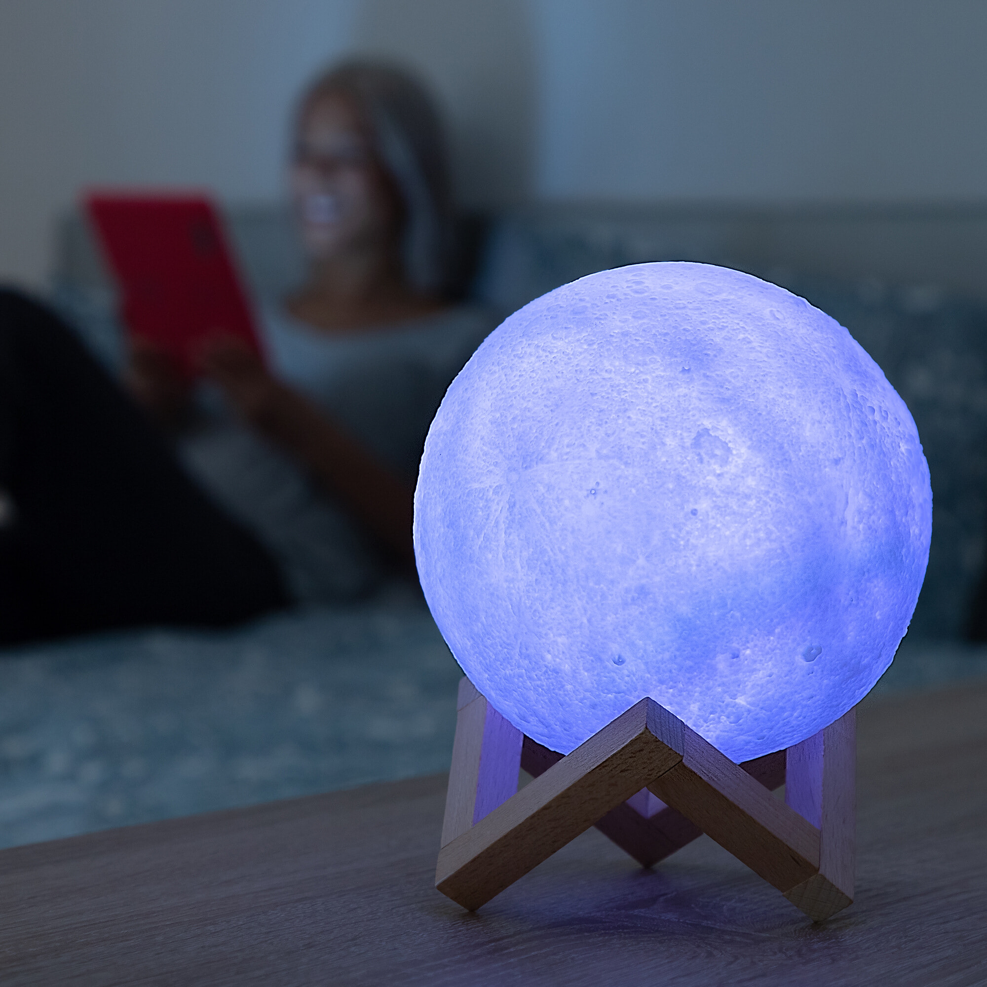 Lampada Led ricaricabile Luna Moondy - 1,5 W - bianco - 15x18x15 cm