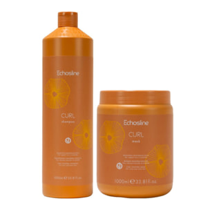 ECHOSLINE Kit Curl Shampoo 1000ml + Mask 1000ml