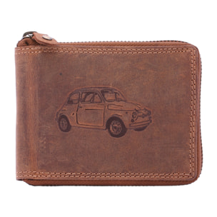 Portafoglio  da uomo In Vera pelle Made in Italy 9,5x12,5x2,5 cm