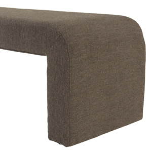 LEOPOLD - Banc en tissu petite bouclette taupe foncé
