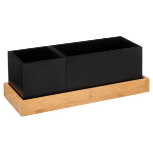 Organiseur amovible bambou "Bava" noir