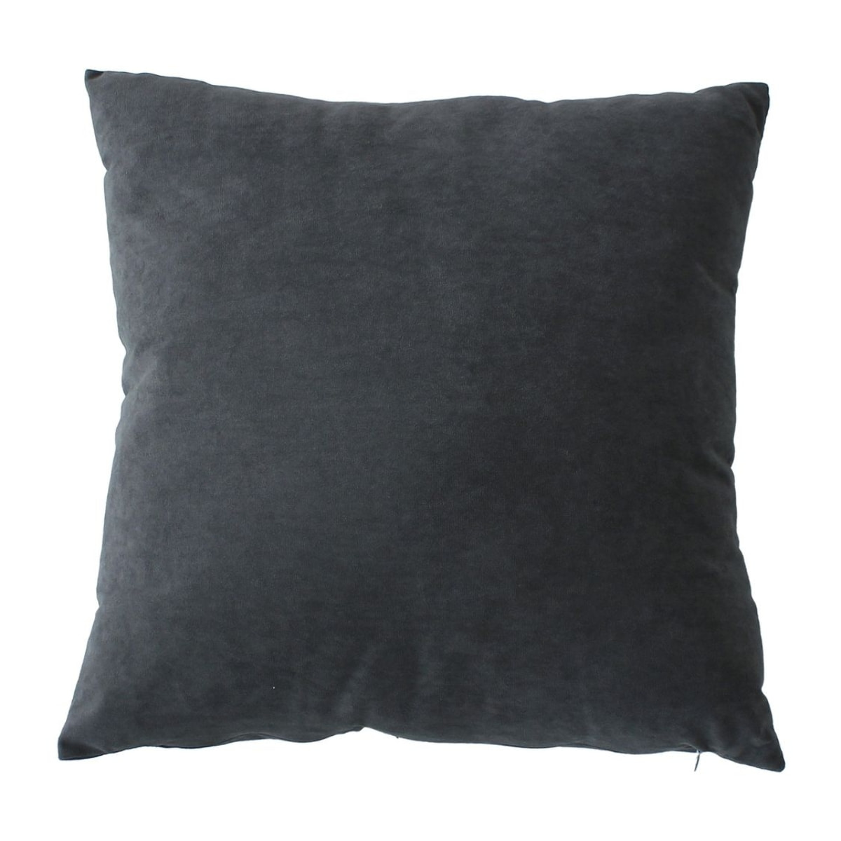 Coussin dehoussable en velours - Gris Foncé