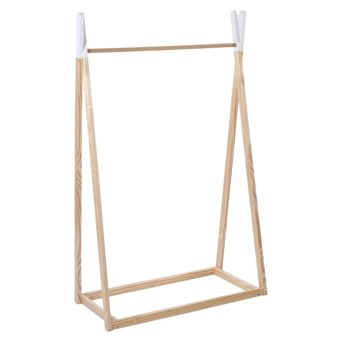 Portant à vêtements enfant bois 78x126cm
