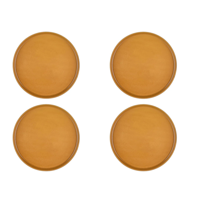 Assiette SCANDI Ø27,5cm - 4 pièces - Ocre
