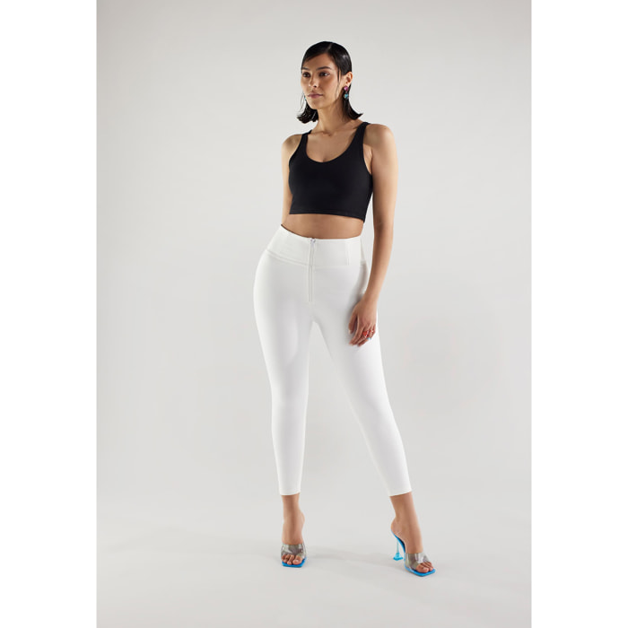 Pantaloni push up WR.UP® curvy 7/8 superskinny similpelle