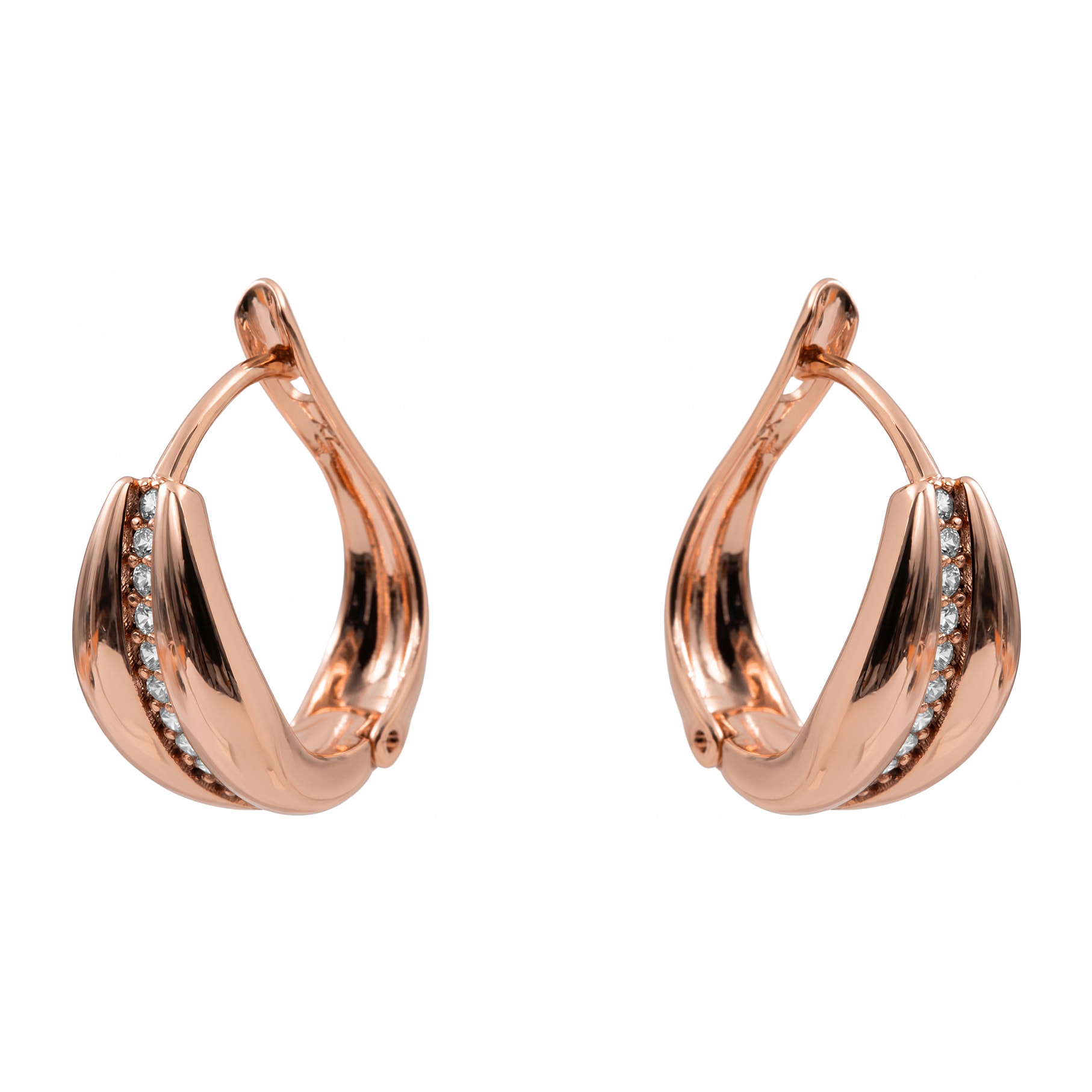 Pendientes Malorne acabado oro rosa 18k