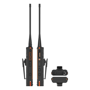 DAM Smartphone / Radio Walkie Talkie Rugerizado  P4 4G, Android 9.0 , 4GB RAM + 64GB. Pantalla 4''. 13mpx + 8mpx. GPS. IP68. UHF / VHF. 7,1x2,5x14,8 Cm. Color: Negro