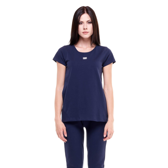 T-shirt da donna maniche corte girocollo Basic