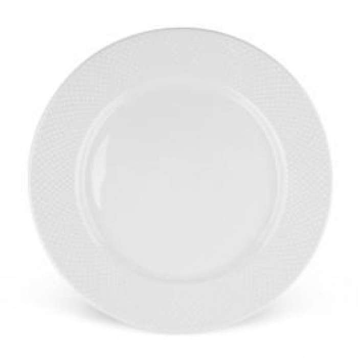Lot De 6 Assiettes Plates Blanc - ''serenity