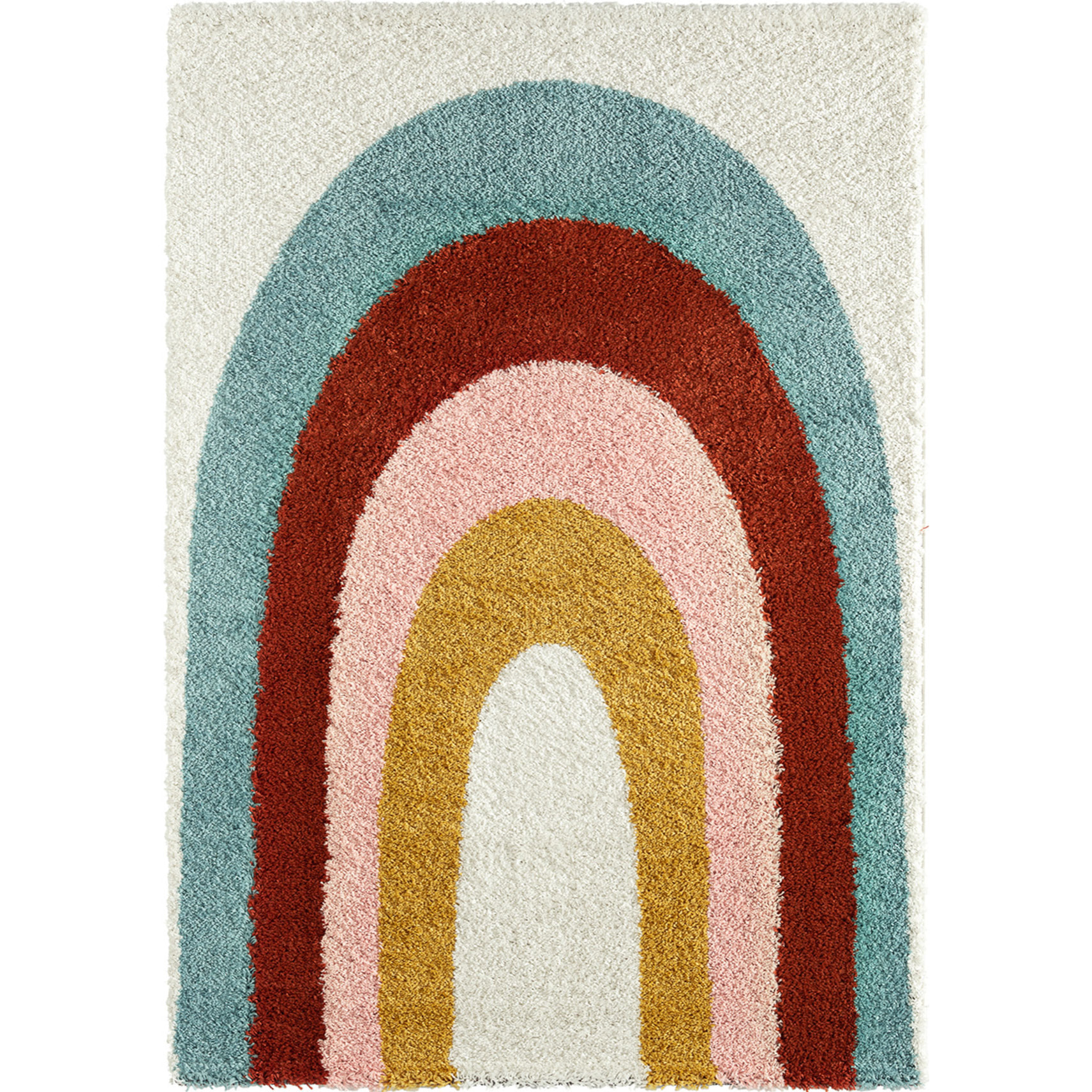 Aquarelle - tapis enfant arc en ciel multicolore