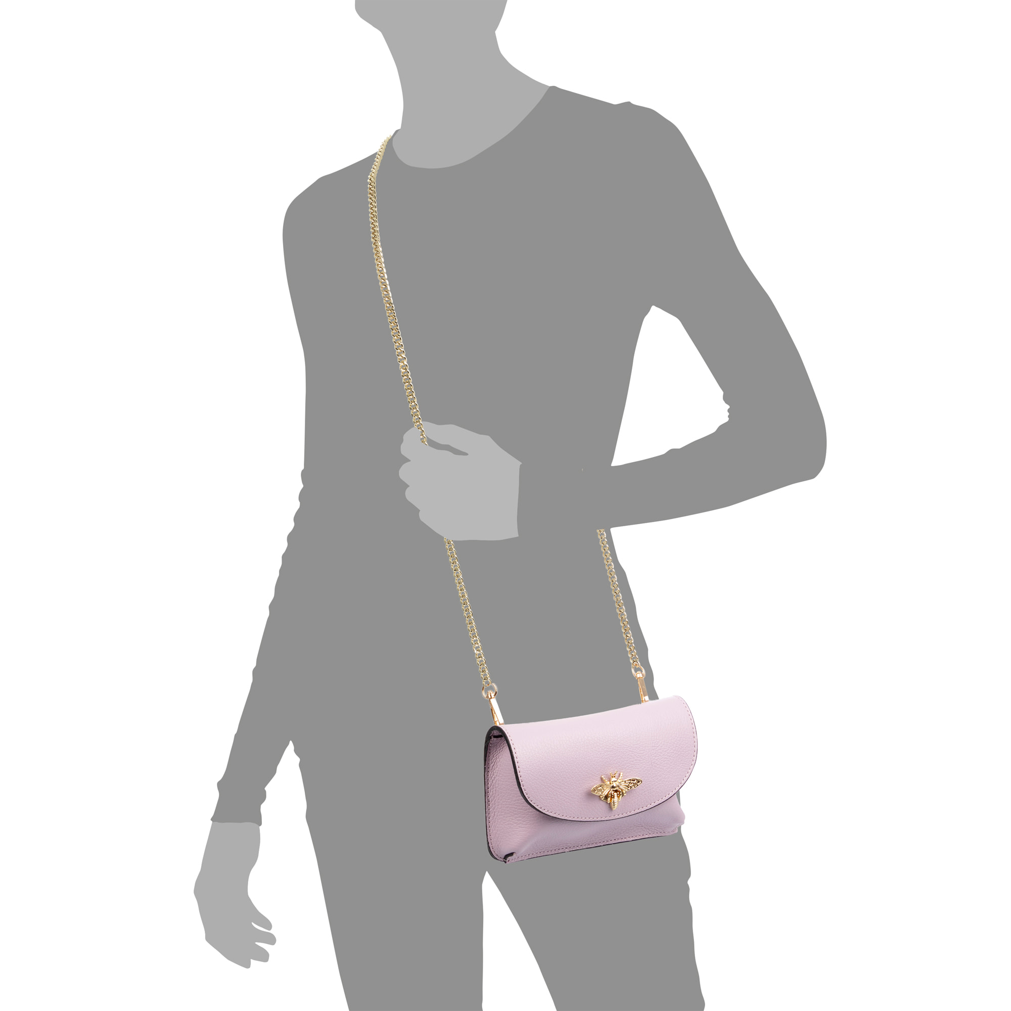 Aquilonia bolso de mano mujer. Piel auténtica acabado Dollaro.