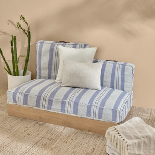 Cojín palet rayas Liraticompleto color azul