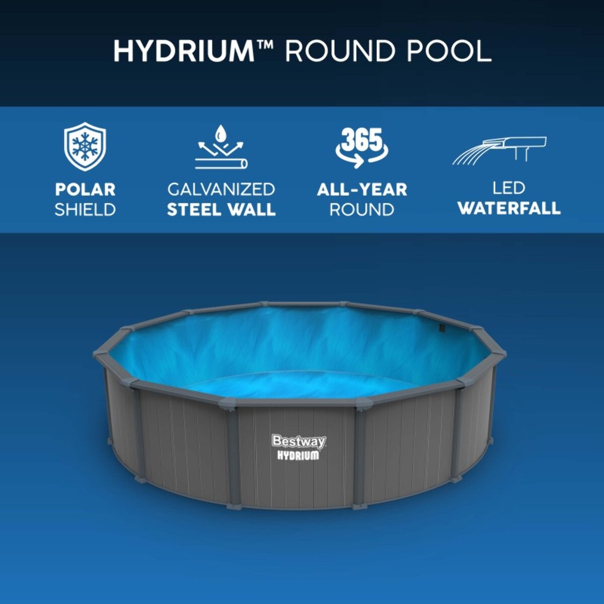 Bestway Piscine hors sol Ronde Hydrium™ 732 x 132 cm