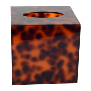 Boite a mouchoirs carre leopard 12.6x12.6x12cm