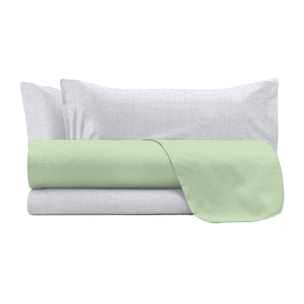 COMPLETO LETTO TRENDY CHIC MADE IN ITALY COTONE- PISTACCHIO MATRIMONIALE