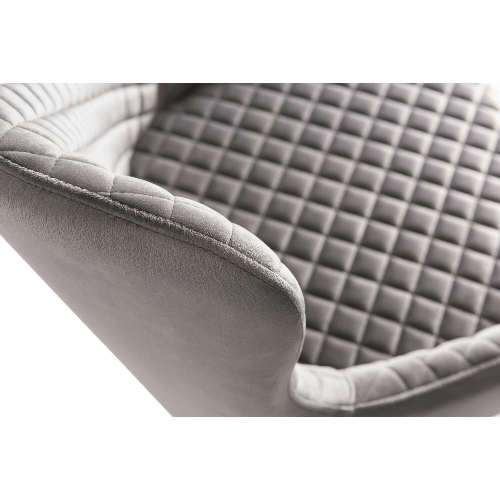 Chaise en velours gris (lot de 2) ARLINGTON